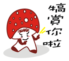 Mouth love mushrooms sticker #8605446