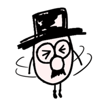 TOP HAT MAN sticker #8607180