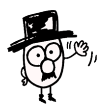 TOP HAT MAN sticker #8607181