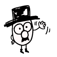 TOP HAT MAN sticker #8607181