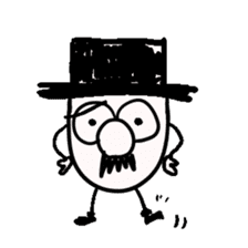 TOP HAT MAN sticker #8607185