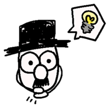 TOP HAT MAN sticker #8607186