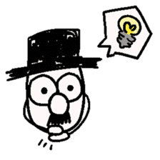 TOP HAT MAN sticker #8607186