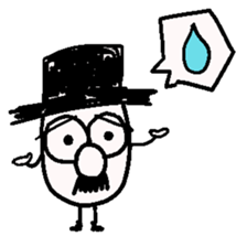 TOP HAT MAN sticker #8607187