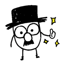 TOP HAT MAN sticker #8607190