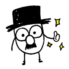 TOP HAT MAN sticker #8607190