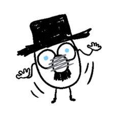 TOP HAT MAN sticker #8607192