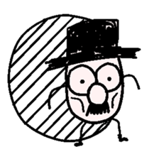 TOP HAT MAN sticker #8607193