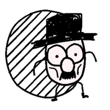 TOP HAT MAN sticker #8607193