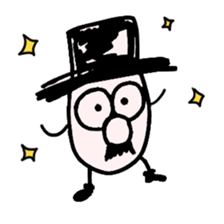 TOP HAT MAN sticker #8607195