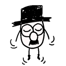 TOP HAT MAN sticker #8607196