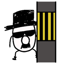 TOP HAT MAN sticker #8607198