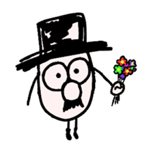 TOP HAT MAN sticker #8607199