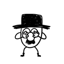 TOP HAT MAN sticker #8607202
