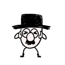 TOP HAT MAN sticker #8607204