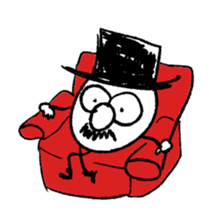 TOP HAT MAN sticker #8607209