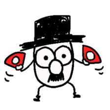 TOP HAT MAN sticker #8607217