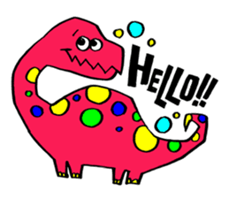 Colorful dinosaurs sticker #8609018