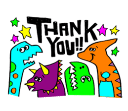 Colorful dinosaurs sticker #8609019