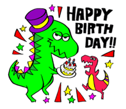 Colorful dinosaurs sticker #8609021
