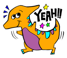 Colorful dinosaurs sticker #8609023