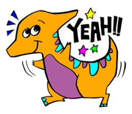 Colorful dinosaurs sticker #8609023