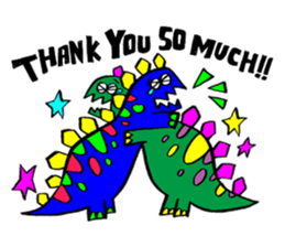 Colorful dinosaurs sticker #8609027