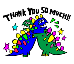 Colorful dinosaurs sticker #8609027