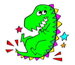 Colorful dinosaurs sticker #8609028