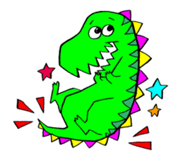 Colorful dinosaurs sticker #8609028