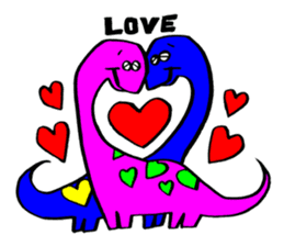 Colorful dinosaurs sticker #8609029