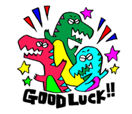 Colorful dinosaurs sticker #8609031