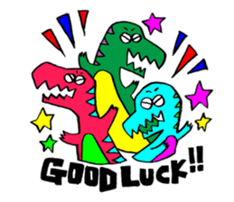 Colorful dinosaurs sticker #8609031
