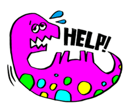 Colorful dinosaurs sticker #8609034