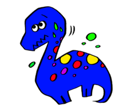 Colorful dinosaurs sticker #8609036