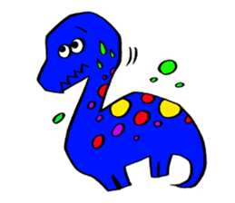 Colorful dinosaurs sticker #8609036