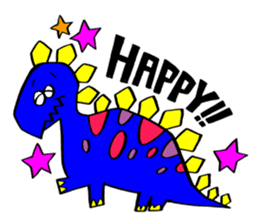 Colorful dinosaurs sticker #8609039