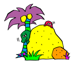 Colorful dinosaurs sticker #8609040