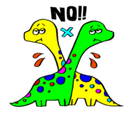 Colorful dinosaurs sticker #8609042