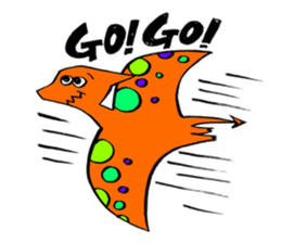 Colorful dinosaurs sticker #8609043