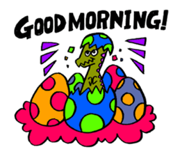 Colorful dinosaurs sticker #8609048