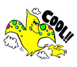 Colorful dinosaurs sticker #8609054