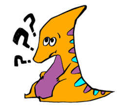 Colorful dinosaurs sticker #8609055