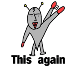 alien from LARA sticker #8609990