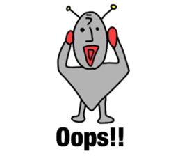 alien from LARA sticker #8610007