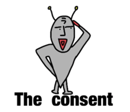 alien from LARA sticker #8610013