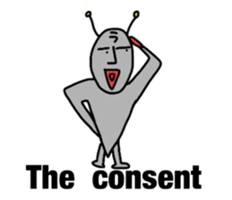 alien from LARA sticker #8610013