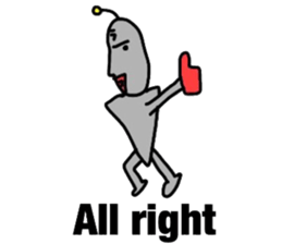 alien from LARA sticker #8610017