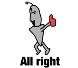 alien from LARA sticker #8610017