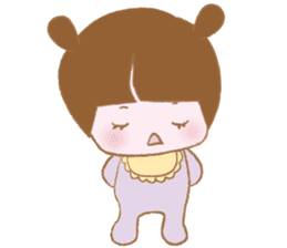Pantsu dog NANA with baby Sana sticker #8611620